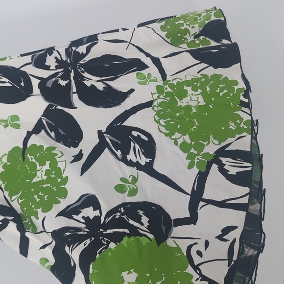 Xtraordinary Tulle Floral Green and Black Halter Dress Y2K - Picture 2 of 7